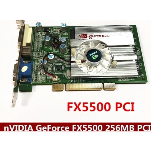 Brand NEW nVidia Geforce FX5500 256MB 128bit DDR VGA/DVI PCI Video Card graphic card VGA CARD