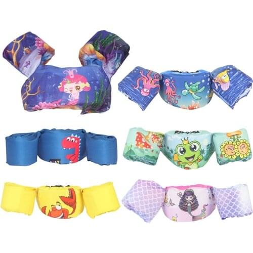 Cartoon Arm Sleeve Life Jacket Swimsuit Baby Kids Safety Swimming Training Floating Vest Jackets Children Water Sports Swimsuit