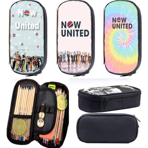 Now United Pencil Case Students Pen Bag 3D NU Team Printing Makeup Bag Stationary Bags Now United Pencil Holder School Supplies
