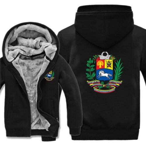 Venezuela Hoodies Men Cool Coat Thicken Venezuela Country Flag Sweatshirt Mans Jacket Hoody