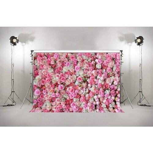 Vinyl 3D Blooming Roses Anthemy Flowers Wall Backdrop For Bridal Shower Wedding Background Photo Studio Floral Wedding Backdrops