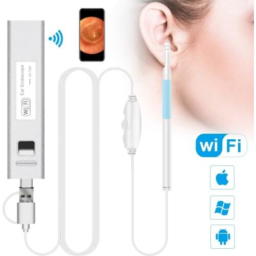 SOONHUA IP67 Wireless WiFi Waterproof Endoscope 1.3MP 720P HD Borescope Inspection Camera Serpentine Endoscope With LED light