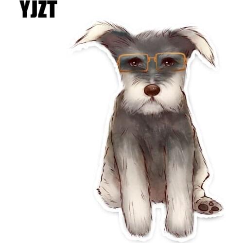 YJZT 11CM*16CM Cool Animal Dog Car-styling PVC Car Sticker Decoration Decal 5-1760