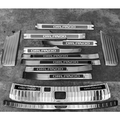 Stainless steel Threshold guard plate Trunk Threshold guard plate anti-scratch car accessories For Chevrolet ORLANDO 2017-2019