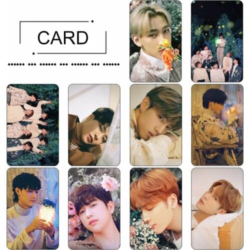10Pcs/Lot KPOP GOT7 Album Photo Card School Office Fans Crystal Card Sticker
