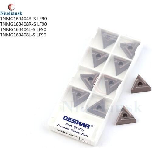 10PCS cermet inserts TNMG160404R-S TNMG160408R-S LF90 TNMG160404L-S TNMG160408L-S LF90 carbide insert CNC lathe turning insert