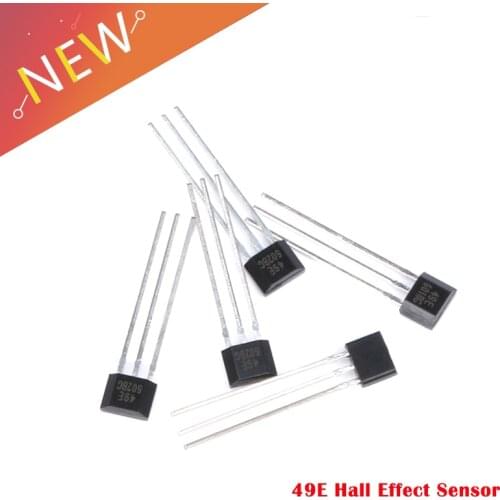 100 pcs 49E Hall Element OH49E SS49E Hall Effect Sensor Linear Switch