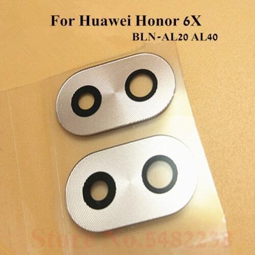 100pcs Original Camera Glass Lens Cover For Huawei Honor 6X BLN-AL20 AL40 Rear Back Camera Outside Glass Lens With Stickers