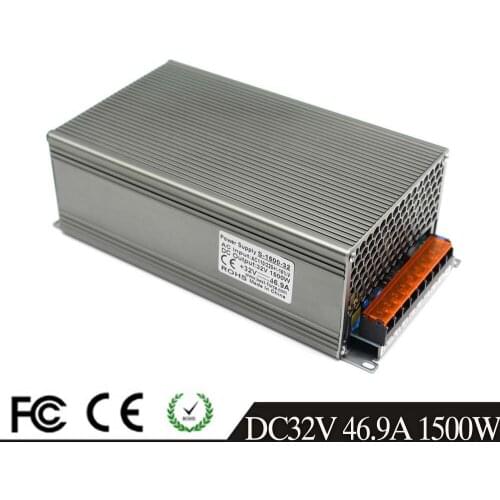 1500W 46.9A 32V Switching Power Supply Adjustable Voltage AC DC32V Driver SMPS for Industrial Field Equipment CNC Motors