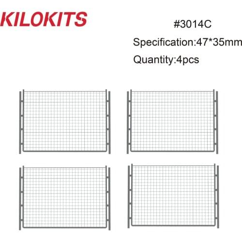 4 Sheets 1/72 Chain Link Fencing Kit Unpainted 2 Shapes WWII Military Wargame Diorama Farming Railway Layout