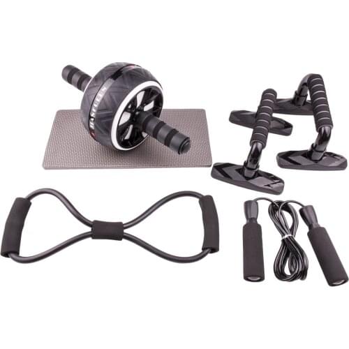 AB Wheel Roller Fitness Jump Rope Resistance Bands Push Up Bar Rack Abdominal Exercise Workout Equipment Muscle Grip Training