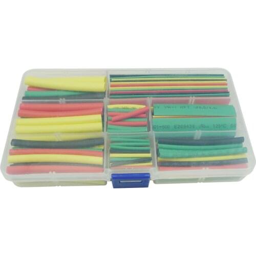 Aihasd Heat Shrink Tube 4 Colors 8 Sizes Tubing Wrap Sleeve Set Combo 180 Pcs Flame Retardant Tubing Tube Kits Assorted
