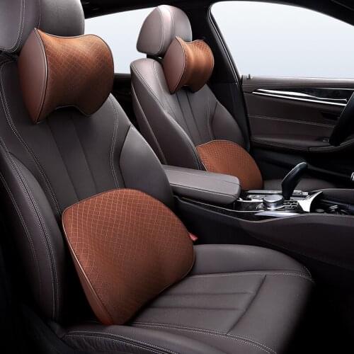 Car Neck Headrest Pillow Car Accessories Cushion Auto Seat Head Support Neck Protector Automobiles Seat Neck Rest Memory Cotton