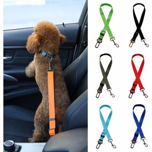 Pet Dog Cat Car Safety Belt Adjustable Lead Leash Harness for Small Dogs Kitten Supplies Accessories Travel Clip 10 Color