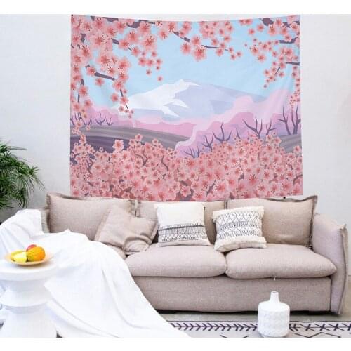 Bohemian Mandala Cherry Blossom Tapestries Wall Carpet Personality Feathers Home decoration