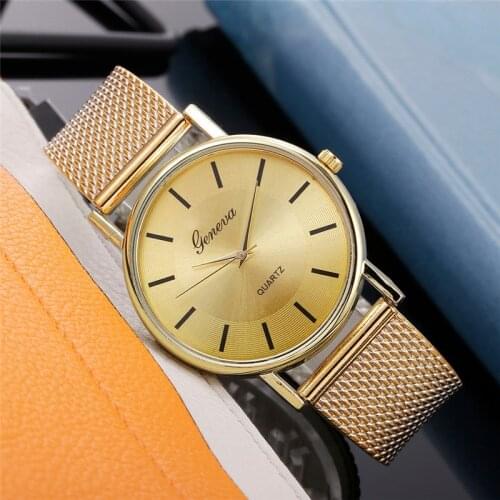 Womens Watch Casual Geneva Ladies Quartz Wristwatch Minimalist Dial Temperament Female Clock Gift Zegarek Damski Hot Sale B40
