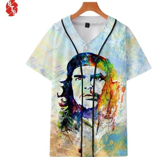 Che Guevara 3D Printed Baseball T-shirts Women/Men 2018 New Fashion Short Sleeve Tshirts Casual Trendy Streetwear Tee Shirts