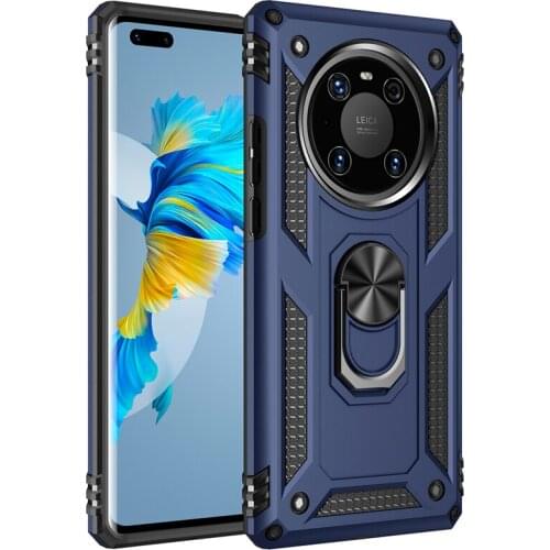 With Finger Ring Hard PC+ TPU Case for Huawei P Smart 2021 2020 Mate 40 Pro P40 P30 Lite Y9S Y5P Y6P Y7P Y8P Phone Bag