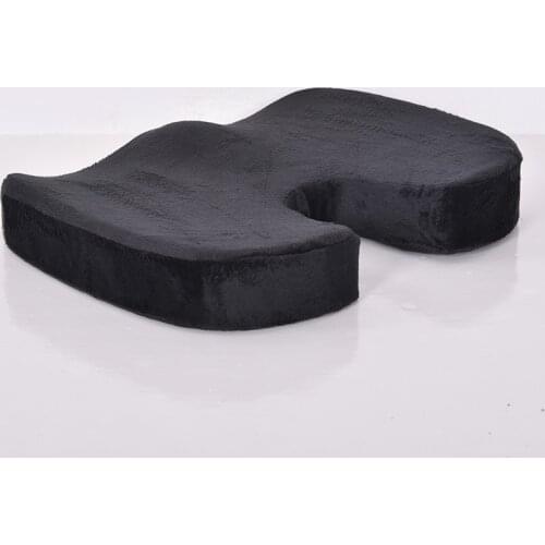 Travel Seat Cushion Black Coccyx Orthopedic Memory Foam U Seat Massage Chair Cushion Pad Car Office Massage Cushion