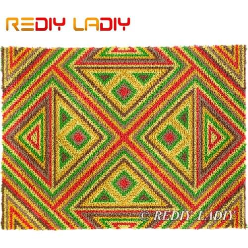 Latch Hook Rug Mandala Type D Plush Tapestry Kits Crochet Cushion Mat DIY Carpet Rug Home Decor Thick Yarn Arts & Crafts 81*61cm