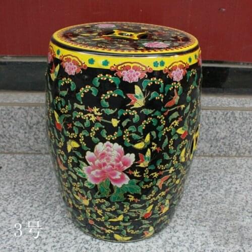 Jingdezhen porcelain Ceramic Table Stool Set Pastel Dish Stool Red Black And Blue bathroom stool