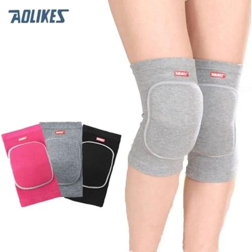 AOLIKES 1 Pair sponge sports knee pads Fitness Tennis training Knee Support Sport Gym Knee pad Safety Children Knee Support