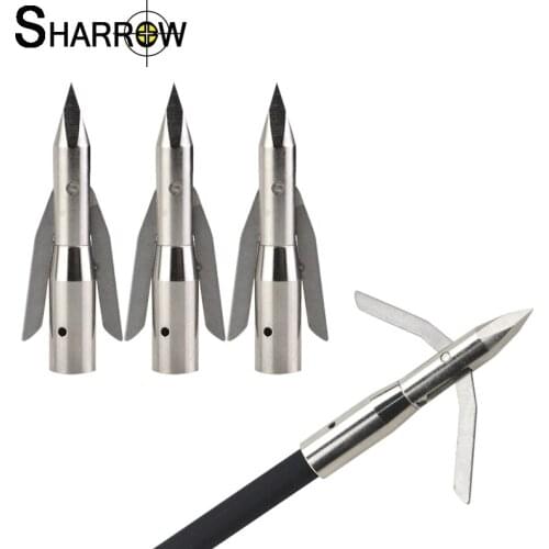 6pcs 288 Grains Archery Arrowhead Fishing Arrow Head Bowfishing Broadheads 2 Blades Point Tips for Shooting Hunting Accessories