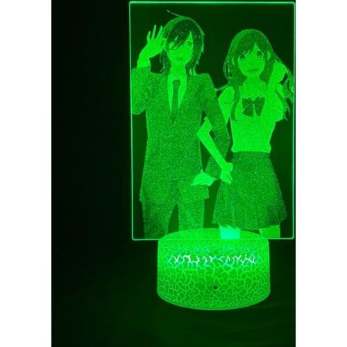 Horimiya Anime Light LED Sensor Lights Creative Desk Lamp Manga Art Decoration Table Setup for Otaku Gaming Room Nightlights