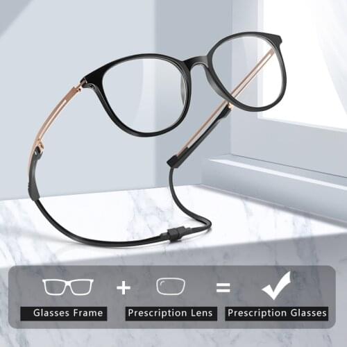 ZENOTTIC Magnet Hanging Neck Progressive Prescription Eyeglasses Men Women Anti Blue Light Photochromic Glasses Myopia Spectacle