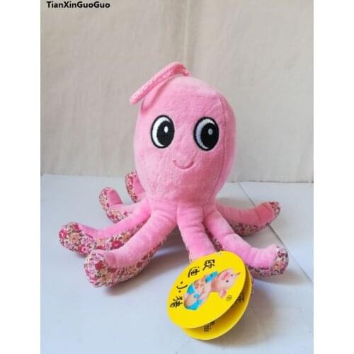 About 20x18cm cartoon octopus plush toy lovely pink octopus soft doll baby toy Christmas gift h2483