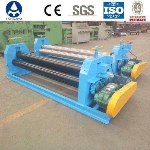 Durable 3 Roller Rolling Bending Machine, Semi-automatic Bender Roll for Aluminium Plate and Stainless Steel Sheet Curl Forming