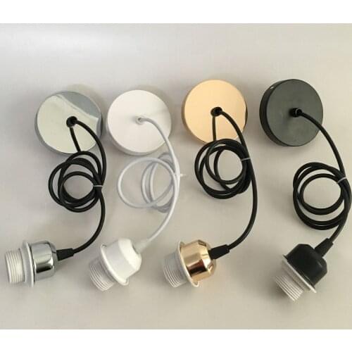 Extension Hanging Lantern Cord Cable E27 Socket With Ceiling Plate For Pendant Lighting Lamp Shade