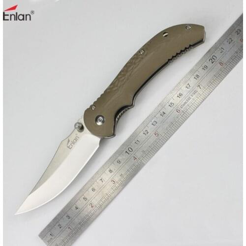Enlan EW080 Folding Knife 8Cr13Mov Blade G10 Handle Knives Outdoor Camping Survival Tactical Utility EDC Knives Portable Tools