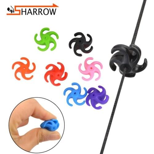 4pcs Compound Bow Shooting Bowstring Stabilizer Rubber Damper Archery Bow and Arrow Archery String Reduce Vibration Accessories