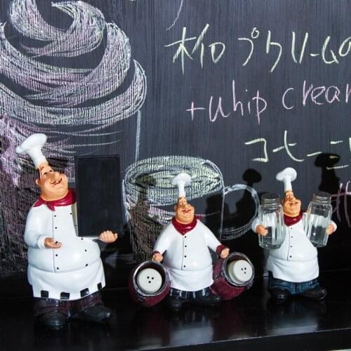 American Chef Figure Statue Functional Home Decoration Restaurant Cafe Kitchen Home Decoration Accessories Chef Blackboard
