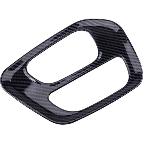 Carbon Fiber Style Car Gear Shift Box Panel Decoration Cover Trim ABS Moulding Fit For Dodge Challenger 2015 2016 2017 2018 2019
