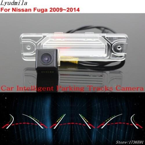 Lyudmila Car Intelligent Parking Tracks Camera FOR Nissan Fuga 2009~2014 Car Back up Back up Reverse Rear View Camera