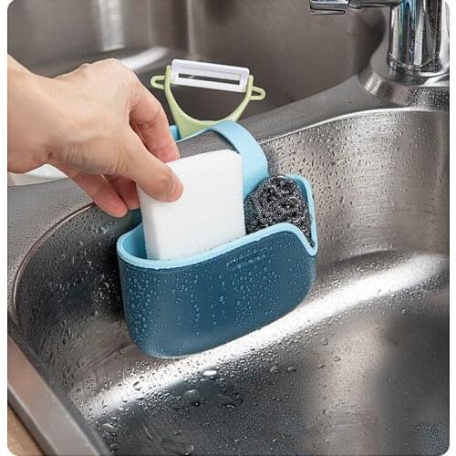 1PC Kitchen Sink Drain Basket Hanging Bag Adjustable Faucet Sponge Rack Washing Vegetables Dish Sink Storage Bag Dropshipping