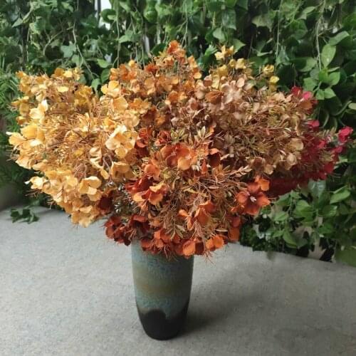 1pcs Vintage Artificial Flower Roman Hydrangea Silk Wedding Home Decoration Retro Fake Flower Party DIY Crafts