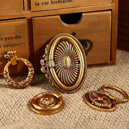 Hot 10PCS Furniture Handles European Antique Zinc Alloy Drawer Cupboard Kitchen Cabinet Door Handles & Knobs Furniture Hardware