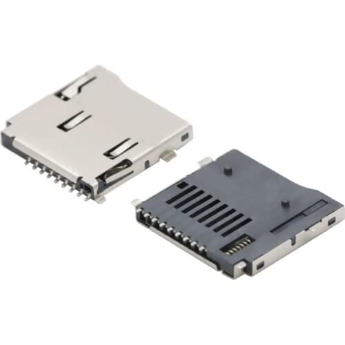 10PCS high quality 9pin Micro SD Card Slot Connectors TF card deck Fit for Phone Tablet Vehicle Navigation