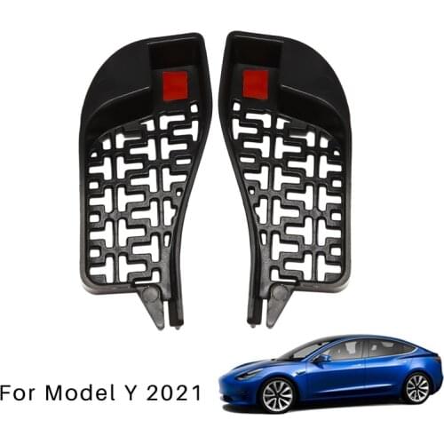 2Pcs Car Front Trunk Decoration Cover for Tesla Model Y 2021 Front Trunk Drainage Channels Anti-Blocking Cover
