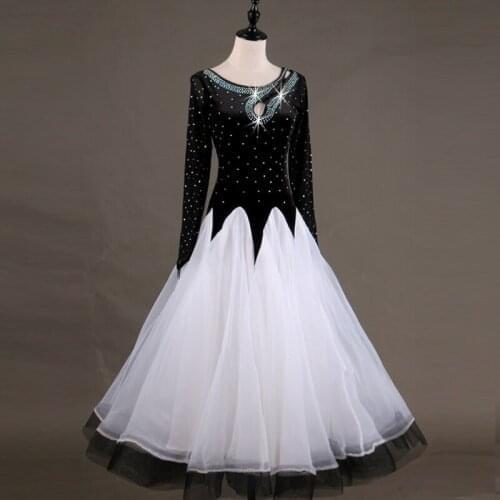 2019 New Costume Sale Ballroom Dance Skirts Newest Design Woman Modern Waltz Tango Dress/standard Competition Dress MQ011