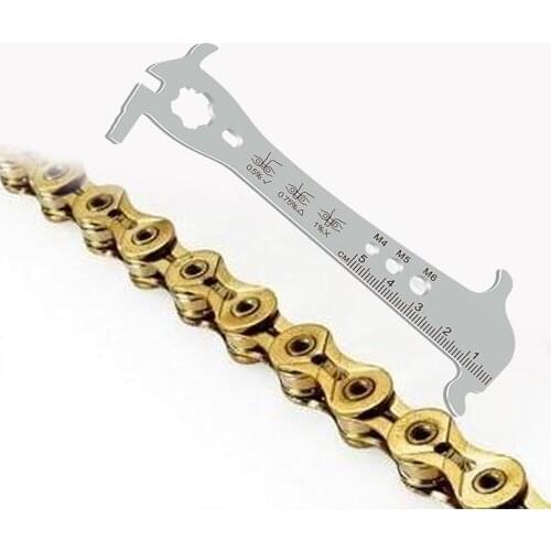 3 In 1 Bicycle Chain Checker MTB Road Bike Gauge Tool Wear Gauge Calipers Measuring Screw Chain Hook Cycling Accessories