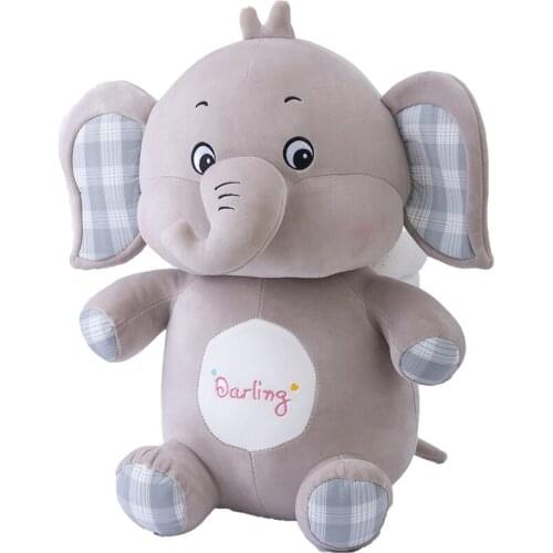 40/65cm Plush Elephant Toys Infant Back Cushion Plush Elephant Pillow Suffed Animal Soft Dolls Kids Girl Gift for Baby Sleeping
