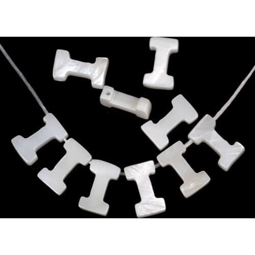 5pcs Natural I Alphabet Letter Shell Beads I love U Charms Beads for Jewelry Making Diy Bracelet Necklace Accessories A~Z