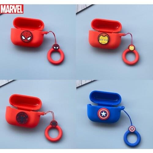 Marvel Earphone Case For Apple Airpods 1 2 Silicone Wireless Bluetooth Earphone Case For Airpods Pro With Straps