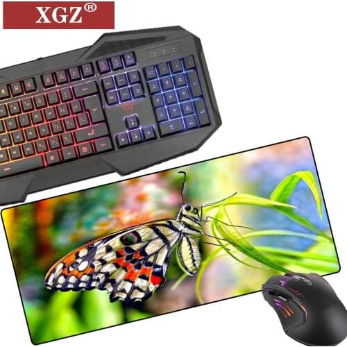 XGZ Colorful Butterfly Mouse Pad Is Suitable for Desk Pad, Eye Protection, Comfortable Non-slip Computer Game Player Pad Rubber