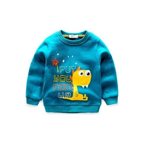 Autumn Kids hoodies sweatshirts cotton Cartoon Print Jurassic World dinosaur boys girls Sweater coat tops Childrens clothing