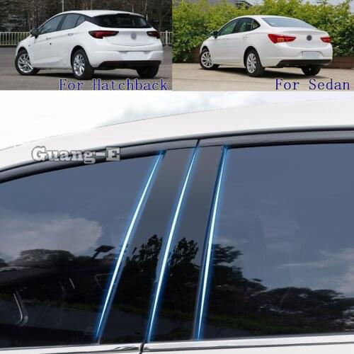 For Buick Verano Hatchback Sedan 2015-2018 Car PC Material Pillar Post Cover Door Trim Window Piano Black Molding Sticker Plate